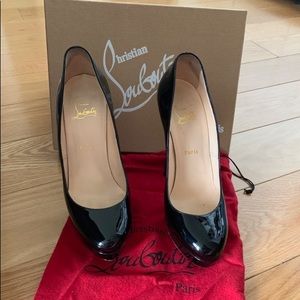 Christian Louboutin black patent leather heels